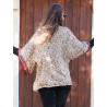 Kimono bohème beige - Mosaik bijoux indiens
