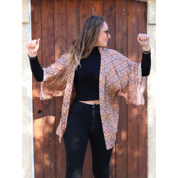 Kimono ethnique fluide en...