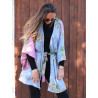 Kimono coloré rose et vert - Mosaik bijoux indiens