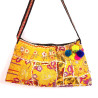 Sac bohème en tissu brodé jaune - Mosaik bijoux indiens