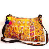 Sac ethnique jaune en tissu brodé - Mosaik bijoux indiens