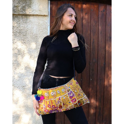 Sac brodé à bandoulière -...