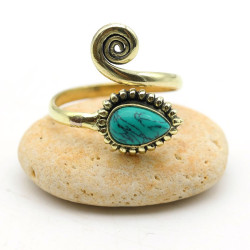Bague de pied dorée en...