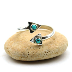 Bague de pied argent et...