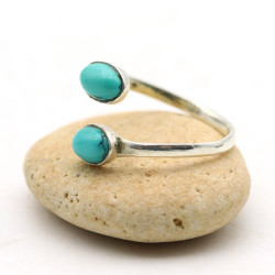 Bague de pied en argent et...