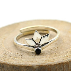 Bague de pied en argent et...