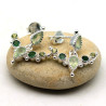 Boucle d'oreille péridot argent - Mosaik bijoux indiens