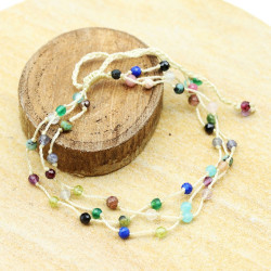 bracelet 3 rangs et pierres...