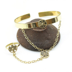 Bracelet bohème doré et...
