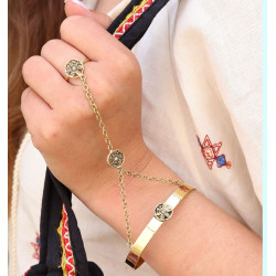 Bracelet bohème doré en...