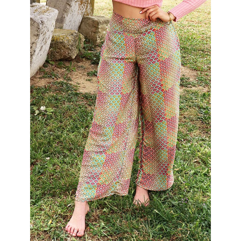 Pantalon fluide coloré indien - Mosaik bijoux indiens Pantalon fluide coloré indien - Mosaik bijoux indiens