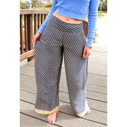 pantalon indien bleu -...