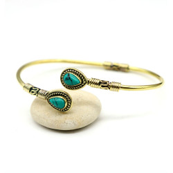 Bracelet doré et turquoise...