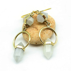 boucle d'oreille laiton et...