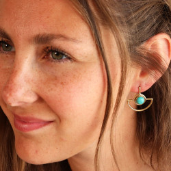 Boucle d'oreille éventail...