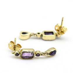 boucle d'oreille améthystes...