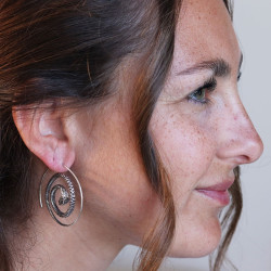 Boucle d'oreille serpent -...