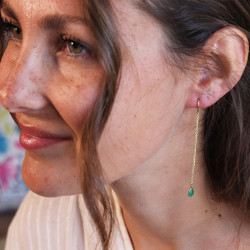 Boucle d'oreille fine dorée...