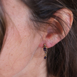 Boucle d'oreille améthyste...
