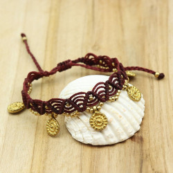 bracelet cheville macramé -...