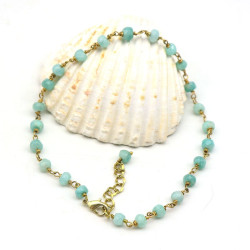 chaine cheville amazonite -...