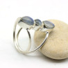 Bague bohème argentée - Mosaik bijoux indiens