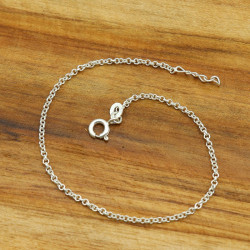 chaine cheville argent fine...