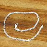 chaine cheville argent plate - Mosaik bijoux indiens