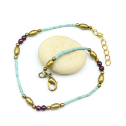 chaine de pied perles -...