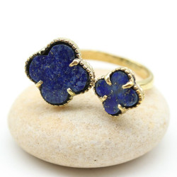 Bague laiton pierre lapis...