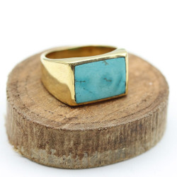 Bague homme laiton et...