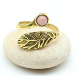 Bague laiton dorée pierre...