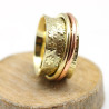 Bague anti-stress dorée et cuivre - Mosaik bijoux indiens