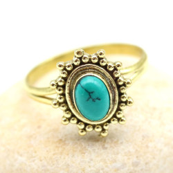 Bague dorée pierre...