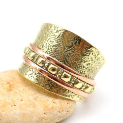Bague anti-stress dorée en...