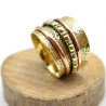 Bague épaisse anti-stress dorée - Mosaik bijoux indiens