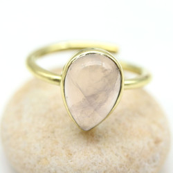 Bague réglable dorée fine -...
