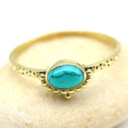 Bague dorée bohème...