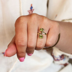 Bague laiton et péridot...