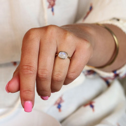 Bague dorée en laiton -...