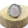 Bague fantaisie quartz rose - Mosaik bijoux indiens