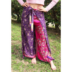 Pantalon fluide bohème -...