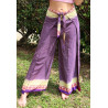 Pantalon violet large fluide -  Mosaik bijoux indiens