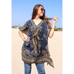 tunique kaftan grise -...