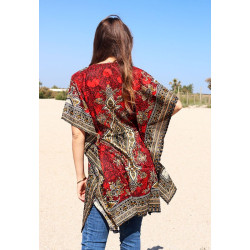 tunique indienne rouge -...