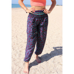 pantalon bleu et violet -...