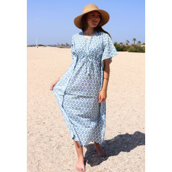 robe indienne bleue -...