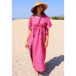 robe indienne kaftan rose -...