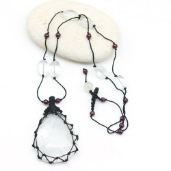 pendentif quartz sur fil -...