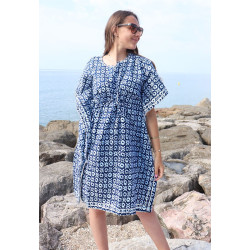 Robe bohème bleue et...